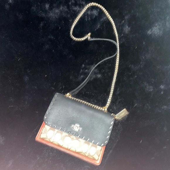 Brand new. Never used . Gorgeous Coach studded monogram multi color bag - Picture 16 of 16